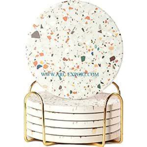 Nouveau Sous-verres en Offre Spéciale poli en cuivre de concepteur martelé Décor de table élégant de luxe Décor de cuisine Sous-verres au prix le plus bas - Product Image 2