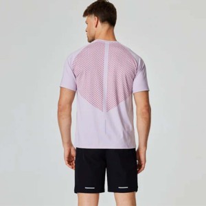 T-shirt de sport pour hommes léger évacuant l'humidité et idéal pour les exercices d'entraînement physique et les vêtements de sport - Product Image 4