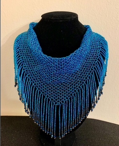Collier de décoration de cou unique fait main écharpe perlée - Product Image 2