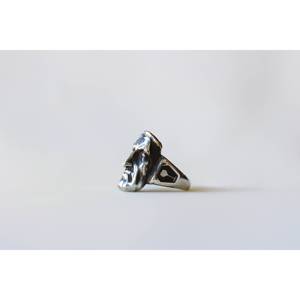 Bague Chevalière Unisexe Faite à la Main en Argent Sterling 925, Motif Dante Alighieri, Bijou Artisanal Chrétien Renaissance, pour Mariage et Fête, Noir - Product Image 4