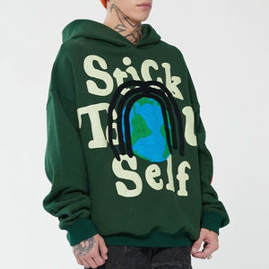 Sudadera con capucha y sudadera de otoño sólido para hombre, logotipo personalizado, servicio OEM de lujo, impermeable y transpirable - Product Image 3