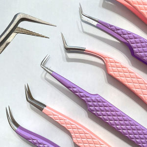 Pinzas en forma de L de etiqueta privada Pinzas de extensión de pestañas para volumen Los mejores precios Hecho en Pakistán - Product Image 2