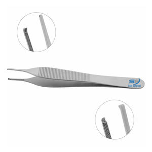 Pinzas Adson 1x2 con Puntas Cruzadas Serradas, Instrumentos de Precisión para Cirugía Quirúrgica/Plástica - Product Image 4