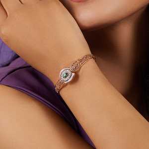 Elegant 18K Gold Plated Sterling <b>Silver</b> Freshwater <b>Pearl</b> Diamond Charm <b>Bracelet</b> Custom Design Open Design Women's Luxury Fashion - Product Image 3