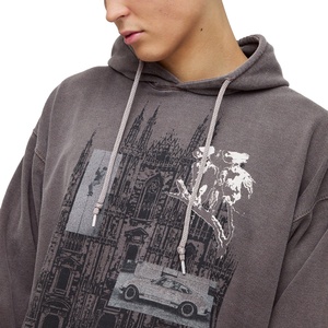 Luxe uni 600gsm épais coton lourd 100% mélange français éponge hiver unisexe recadrée Double fermeture éclair sweat à capuche zippé personnalisé - Product Image 4