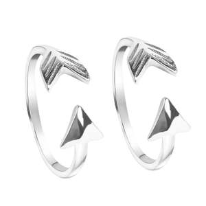 NOVAMART Fine Buy Pure 925 Sterling <b>Silver</b> <b>Toe</b> <b>Rings</b> Online for Women Engagement & Wedding with Diamond Zircon Stone Gold Materi - Product Image 1