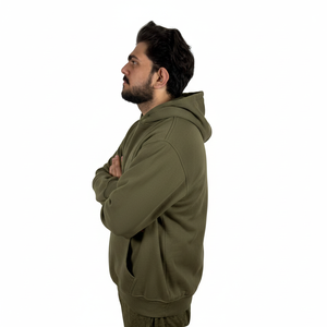 Sweat-shirts à capuche en molleton 100% coton personnalisés pour hommes, best-sellers - Toucher doux, motif uni, basiques en gros pour l'automne - Product Image 3
