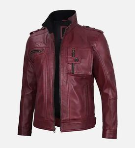 Venta al por mayor paquistaní Chaquetas de cuero Fabricante Cinturón Lado Casual Chaqueta de cuero para los hombres Nueva Moto Oem Diseño Chaquetas - Product Image 3