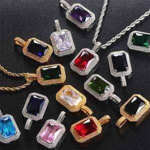 Chaîne de pendentif en diamant multicolore personnalisé en argent 925 VVS Leb personnalisé pour femme - Product Image 2