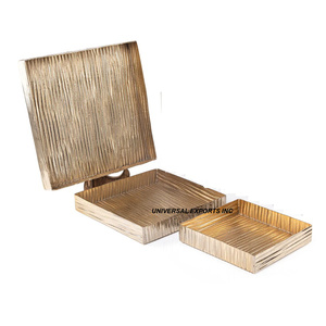 ถาดโลหะเคลือบเงาสำหรับตกแต่งโต๊ะจานช็อคโกแลตปรับขนาดได้ - Product Image 4