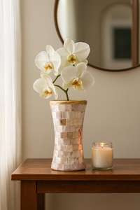 แจกันโมเสคแก้วทรงสูงลายมุกสมัยใหม่ เป็นมิตรกับสิ่งแวดล้อม - Product Image 3