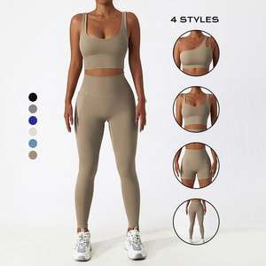 Conjunto Deportivo y de Fitness Personalizado para Mujer, Primavera-Verano, Sin Costuras, Cómodo, de Spandex, Leggings para Yoga - Product Image 3