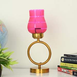 Lampe de chevet et bureau industrielle en métal doré Luminosité Globe en verre Gradateur continu pour salon chambre à coucher pour décoration de Noël - Product Image 2