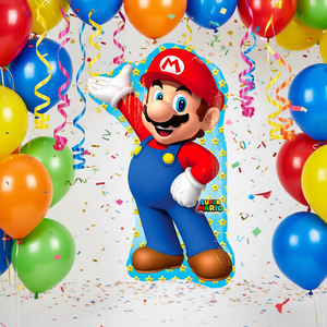 Ballon en aluminium Super Mario 55x83cm, décoration de fête, lot de 2 - Product Image 3