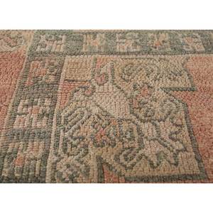 Tapis en laine noué à la main Nuray, motif médaillon rouge-orange, kilim abstrait fait main pour la maison, 9x12 rectangulaire, idéal pour les adolescents, l'entrée et le couloir. - Product Image 3