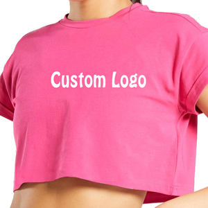 T-shirt court en coton de haute qualité pour femmes Tops minces imprimés personnalisés avec col rond Fabricants OEM en gros - Product Image 6