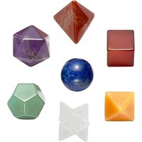 Lot de Grilles de Chakra en Cristal de Diamant de Géométrie Sacrée Feng Shui, Polies, Naturelles, pour le Nettoyage de l'Aura des Sept Chakras et le Reiki Spirituel