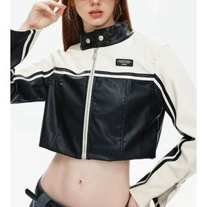 Veste en cuir coupe ajustée pour femmes avec col montant 100% veste en cuir véritable en peau de mouton veste en cuir véritable pour femmes - Product Image 4