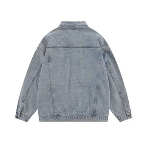 Veste en jean décontractée personnalisée pour hommes grandes tailles, style camionneur, 100% coton, vente en gros usine - Product Image 5