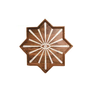 Plaque de chocolat en bois et nacre de forme ronde de taille personnalisée pour les fournitures de restaurant et d'hôtel - Product Image 5