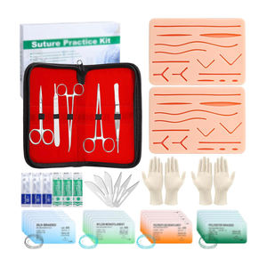 Le kit de pratique de suture comprend un grand tampon de suture durable avec des outils en acier inoxydable Kit de suture de produit médical chirurgical durable - Product Image 1