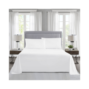 Funda nórdica de algodón blanco de grado hotelero con sábana plana de estilo liso Juego de sábanas desechables - Product Image 3