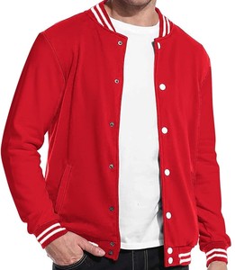 Vente chaude Personnalisé Cool Style Hommes Hiver Baseball Bomber Varsity Vestes Casual Toile Tissu Lettre Homme Veste - Product Image 3
