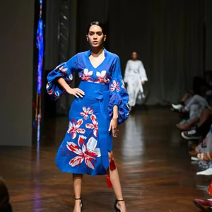 2026 New Boho Maxi Dress Vintage Heavy Embroidery Work <b>Balloon</b> Puff Long Sleeve Ukrainian Wrap Maxi Vyshyvanka Linen Dress - Product Image 1