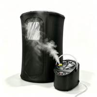 Sauna vapeur électrique gonflable facile à installer, version améliorée 4L, circulaire en TPU, moderne, pour usage domestique, adapté aux appartements, intérieur/extérieur, sport