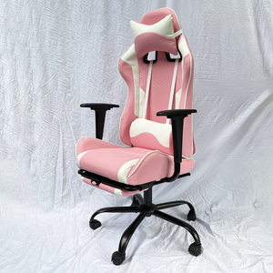 Silla Gaming Rosa GC68020 con Respaldo Reclinable, Reposapiés Elevable, Material de Cuero PU, Nylon y Metal, Funciones Extensibles - Product Image 5