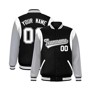ODMOEM Chaqueta Varsity Personalizada para Hombre, Mujer y Niño, Chaqueta Bomber de Béisbol con Cuello Levantado y Letras, Ropa de Invierno con Nombre Personalizado - Product Image 5