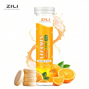 Tabletas Efervescentes <span class=keywords><strong>de</strong></span> <span class=keywords><strong>Vitamina</strong></span> <span class=keywords><strong>C</strong></span> 1000mg con Zinc, Calcio y <span class=keywords><strong>Magnesio</strong></span> |   Suplemento <span class=keywords><strong>de</strong></span> Apoyo Inmunológico, Marca Privada OEM - Product Image 1