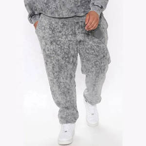 Confortable de haute qualité hommes lavage à l'acide survêtement 100% coton printemps solide léger respirant séchage rapide - Product Image 3