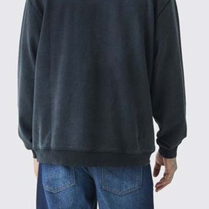 2026 hommes avant lavage à l'acide 100% coton respirant lourd polaire éponge imprimé motif surdimensionné goutte épaule décontracté Vintage - Product Image 4