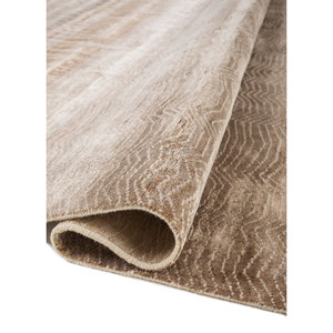 Alfombras Anudadas a Mano Zuri de Lana, Bambú y Seda, Color Marfil, 10 mm, Rectangulares, Abstractas, para el Hogar, Pasillo, Habitación, Técnicas Hechas a Mano - Product Image 2