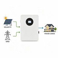 Batterie murale hybride intelligente à écran tactile LiFePO4 25,6 V 200 Ah 5 kWh avec onduleurs compatibles WiFi, BT et CANbus, protection IP21