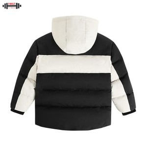 2025 Men's Streetwear Korean Black Canvas Puffer Parka Warm Stand Collar Winter Bubble Coat <b>Hip</b> Hop Style Customized Color - Product Image 6