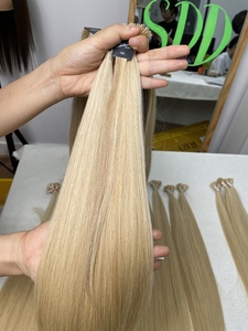 Couleur # Extensions de cheveux humains vietnamiens vierges Remy à pointe plate droite super double tirée 184, sans perte, livraison rapide, fournisseur - Product Image 4