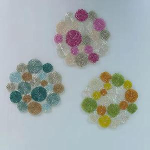 Handmade Customized Embroidery Badges Patch Clothes <b>Sequins</b> Mats Handmade Beaded Placemat Decorative Runner for Wedding - Product Image 1