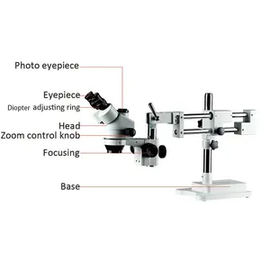 Support métallique composite <span class=keywords><strong>loupe</strong></span> industrielle HD microscope trinoculaire établi carte mère réparation appareil photo numérique - Product Image 2