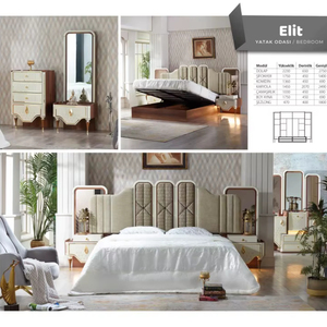 Ensemble chambre 2026 Elit pour couple lit king size design + système de rangement armoire à miroir tête de lit éclairage - Product Image 5