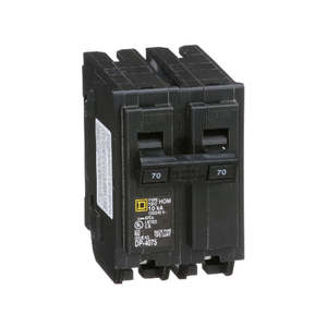เบรกเกอร์ Schneider Electric Homeline 70A 2 โพล รุ่น HOM270 กำลังตัดวงจร 10kA - Product Image 1