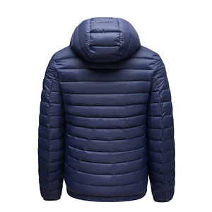 Abrigos acolchados de nailon para hombre de fabricante al por mayor, chaqueta de invierno con capucha y cierre de cremallera para hombre, cazadora estilo burbuja - Product Image 4