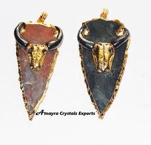 Best Selling Product of 2022 Bull Embossed Electroplated Fancy Jasper Arrowheads Wholesale Supplier From Indian Manufacturer - Product Image 4