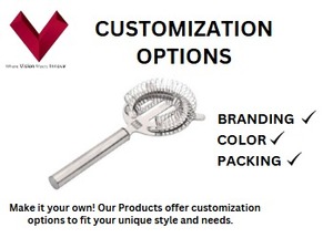 Colador de barra de acero inoxidable, diseño Hawthorne, mango hueco, ecológico, marca D-Mark, colador de cóctel - Product Image 3