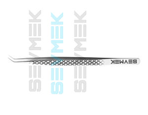 SEVMEK SURGICAL 1pc haute précision en acier inoxydable antistatique Durable Extension de cils pince à épiler embouts de Fiber pour les ventilateurs de Volume - Product Image 4