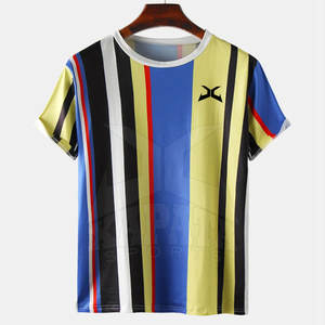 เสื้อยืดลำลองผู้ชาย ผ้าฝ้ายฟลีซ 100% คุณภาพสูง น้ำหนักเบา แห้งเร็ว ระบายอากาศดี แขนสั้น สีตัดกัน สำหรับใส่ทุกวัน - Product Image 1