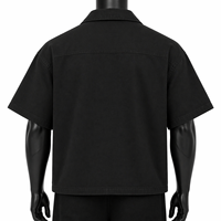 Kemeja Pria Ukuran Besar Kustom dengan Ritsleting, Lengan Pendek, Model Kotak, Streetwear, Kerah Kancing, Saku, OEM Grosir