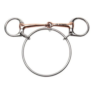 Bocado para Caballo Dexter Snaffle, Boquilla de Cobre, Acero Inoxidable de Precisión, Boquilla de Cobre de 13 mm, Anillos de 45 mm, Comodidad, Alta Calidad - Product Image 1