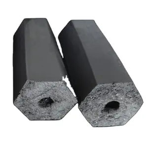 Vietnam Wholesale Best price Charcoal BBQ Smokeless low ash hexagonal hardwood sawdust charcoal briquette Long Lasting Burn BBQ